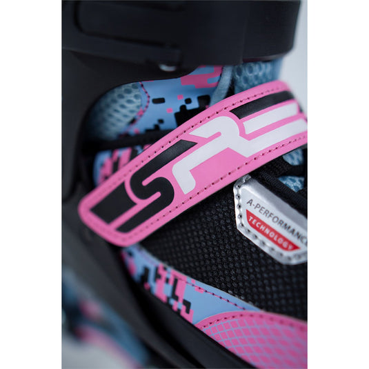 Pixel Adjustable Inline Skates pink