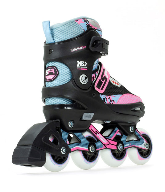 Pixel Adjustable Inline Skates pink