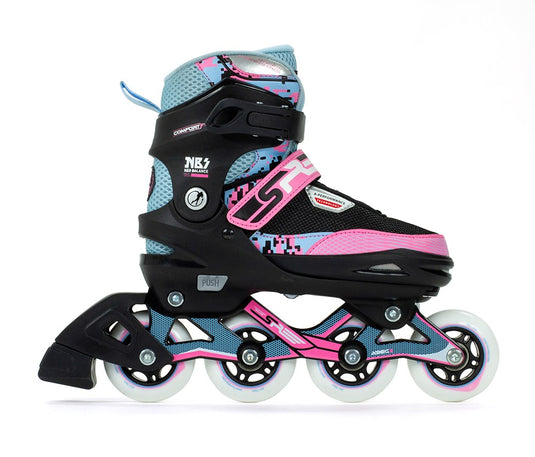 Pixel Adjustable Inline Skates pink